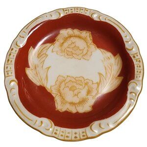 Vintage Oscar Schlegelmilch Saucer Mini Plate Floral 4" Painted 3D #5 Rare HTF